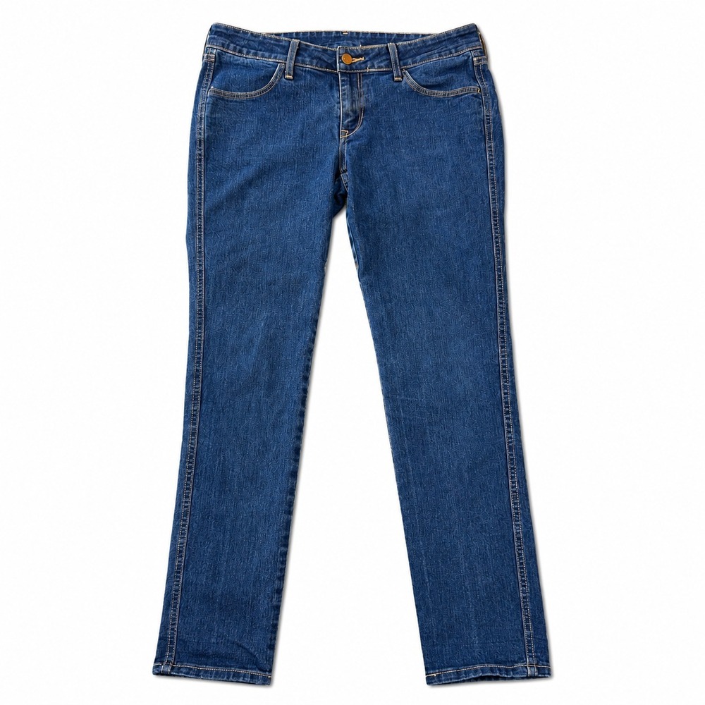 H&M Skinny Low Waist Jeans Women's 31/32 Dark Wash Stretch &Denim EUC